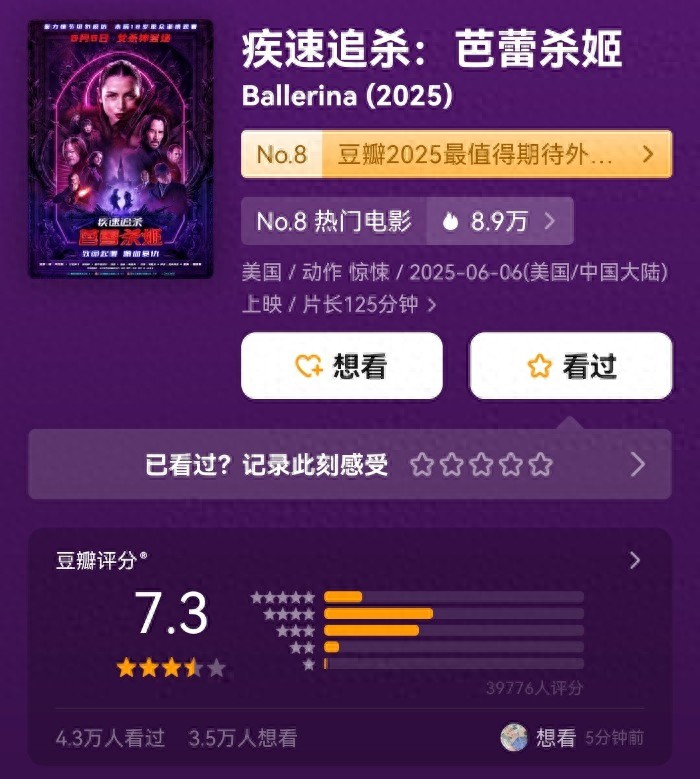 疾速追杀外传芭蕾杀姬上映了吗_芭蕾杀姬 基努里维斯 疾速追杀4